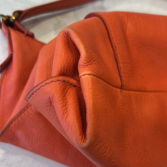 Fossil Vickery Pebbled Leather Shoulder Bag Coral - Picture 10 of 16